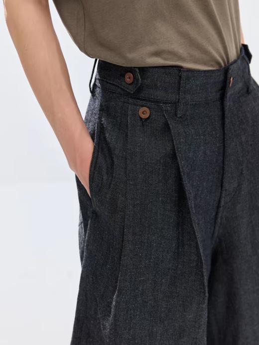 Simple Project/K26400/轻磅苎麻靛蓝原色七分牛仔裤 商品图3