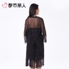 都市丽人睡衣女士睡衣薄家居服睡衣女士网纱短袖套装有杯垫吊带裙+外袍LHC4A3 商品缩略图3