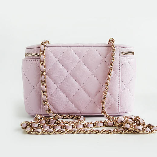 【闲置】CHANEL香奈儿AP1341 B10583 NW78424S淡紫色荔枝牛皮化妆盒链条包单肩斜挎包女士230326NJS08 商品图4