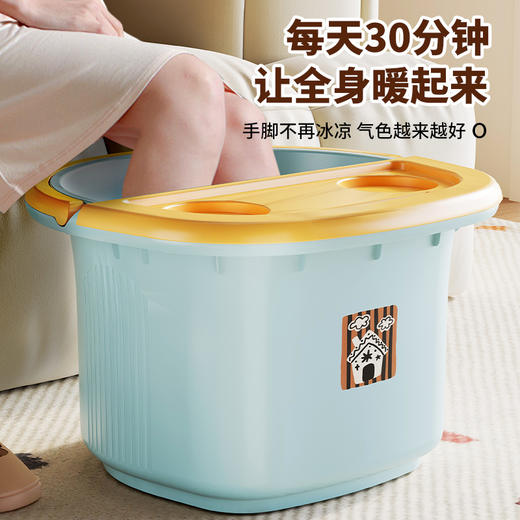 【每天30分钟❗让全身暖起来】泡脚桶洗脚盆带提手家用加厚加高便携足浴桶过小腿保温按摩洗脚桶。rh 商品图3