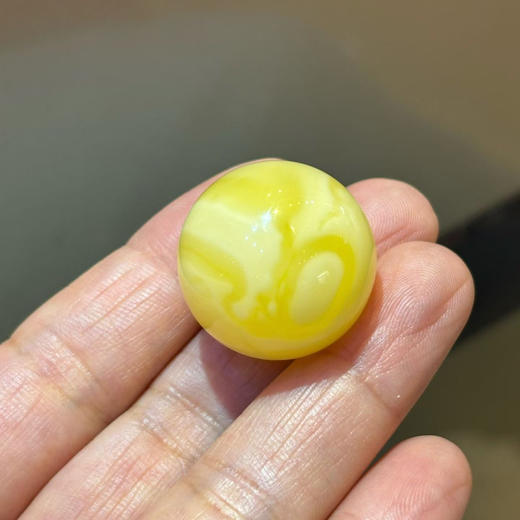 【青山特惠】24.6mm精品原矿俄料白花蜜蜡圆珠，做锁骨链超好看，8.48克 m72 商品图3