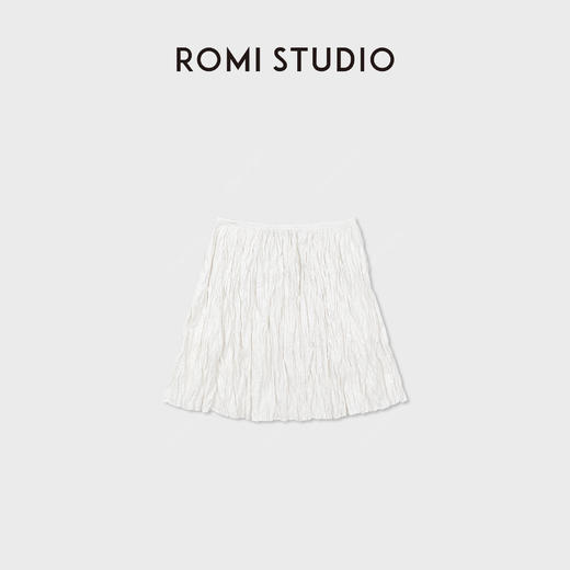 ROMI STUDIO"松弛灵动"金属丝可定型低腰A摆半身裙 RWDSXY2427 商品图4