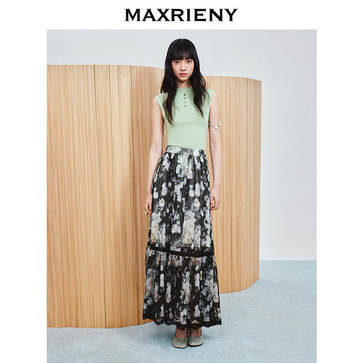 【商场同款-春游记】MAXRIENY不对称衣摆设计套头修身针织毛衫女(货号:MC86SW033) 商品图1