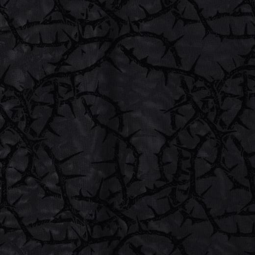 SDSA男装2026新款高贵轻奢时尚植绒荆棘植绒网纱圆领长袖T恤百搭 商品图3