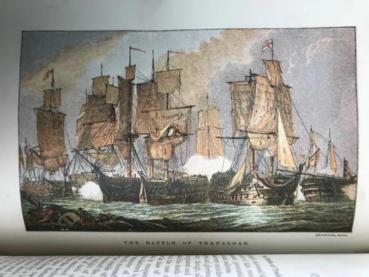 工坊特装本！约1890年代 英国海军重大战役史 配多幅彩色版画插图 全真皮精装32开 商品图10