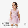 【欧根纱】英氏婴儿衣服夏季女宝宝碎花卡通短袖连体衣夏季薄款蓬蓬包屁衣 商品缩略图1