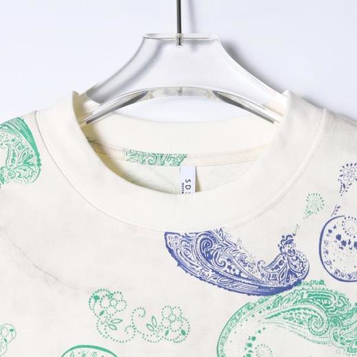 SDSA男装2026新款高贵轻奢潮牌撞色腰果印花圆领短袖T恤宽松休闲 商品图1