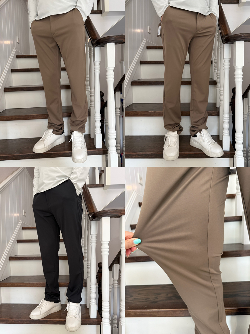 330-6 lp新款 春夏免烫抗皱男士商务休闲长裤 松紧腰 柔滑垂坠 老朱176/150穿32码很理想