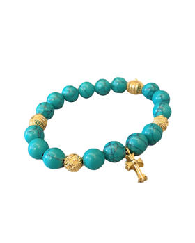 十字架珠子手链la009