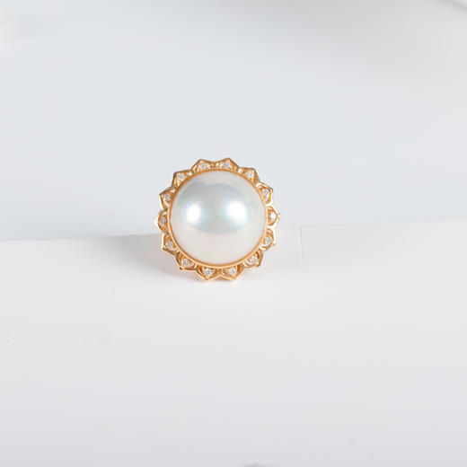 ⁶孤品：【马贝珍珠】18K金钻石戒指两用款，15-16MM ,编号JZG96，指圈15#，48小时鉴赏期——SS06-CR-YMZZ【HOT】 商品图1