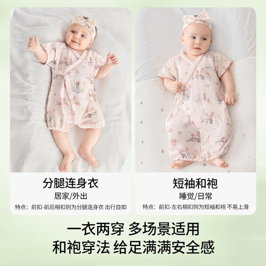 【宝宝服饰】嫚熙婴儿连体衣果艾纱罗夏季薄款宝宝衣服新生儿爬服 商品图4