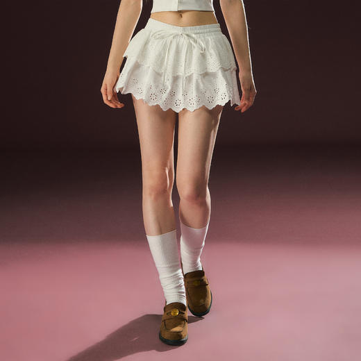 Ariseism 美式复古白色蛋糕裙半身裙女夏季新款短裙子 商品图1