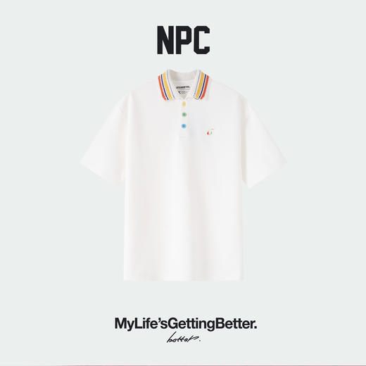 NPC潮牌美式休闲撞色彩扣POLO衫毛巾纱绣花翻领夏季新款NP62TP05 商品图2