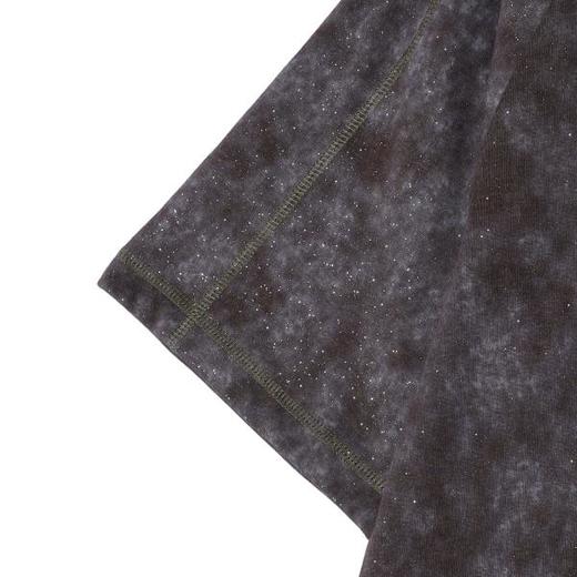 SDSA男装2026新款轻奢个性百搭扎染满天星领口拼接圆领短袖T恤 商品图2