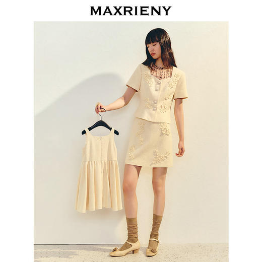 【商场同款】MAXRIENY精致甜美连衣裙25夏款童装立体花朵设计裙子(货号:MK86DR003) 商品图3