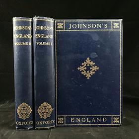 1933年 约翰逊时代的英格兰（全2卷） 158幅插图 漆布精装18开