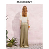 【商场同款】MAXRIENY慵懒温柔垂坠感阔腿长裤军绿色醋酸休闲裤夏(货号:MC86TR252) 商品缩略图3