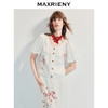 MAXRIENY精致日常感箱型印花雪纺衫25夏款法式复古修身上衣女(货号:MT86TP251) 商品缩略图2