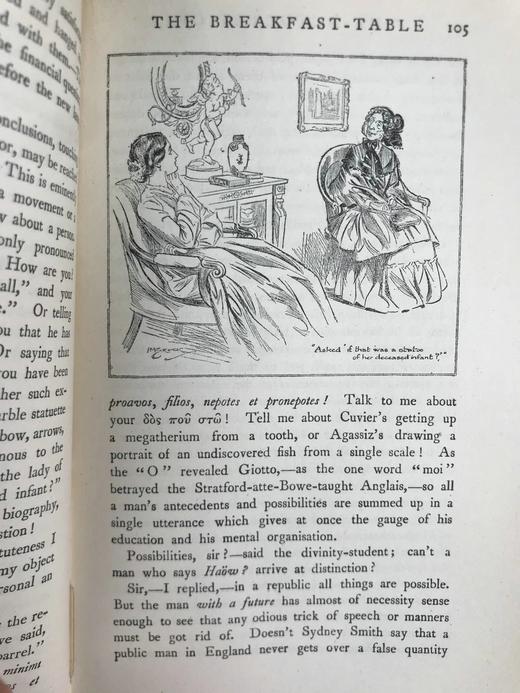1920年 霍姆斯《早餐桌上的独裁者》 H.M.布洛克数十幅插图 漆布精装36开 商品图4