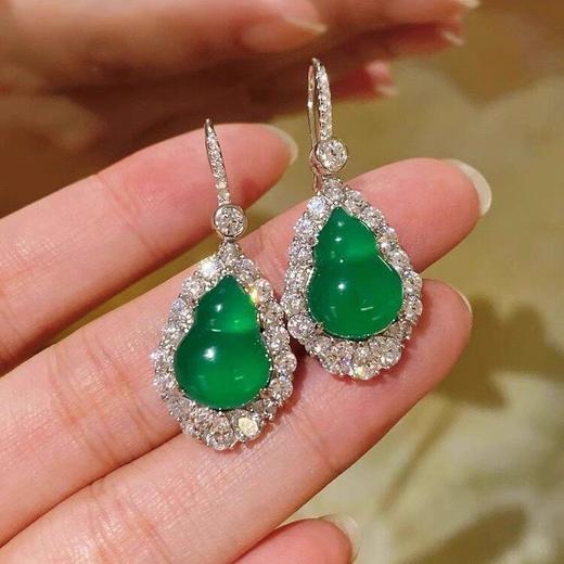 【天然玉髓】葫芦耳饰 商品图1