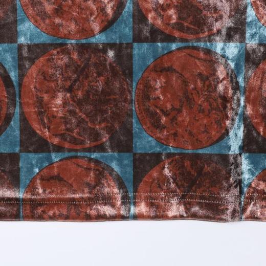 SDSA男装2026新款轻奢潮牌植绒棋盘格圆饼设计圆领短袖T恤百搭 商品图3