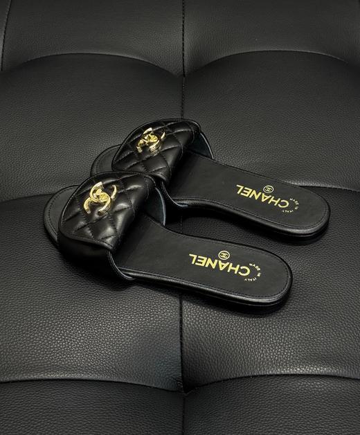 女款logo菱格凉拖鞋he025 商品图0