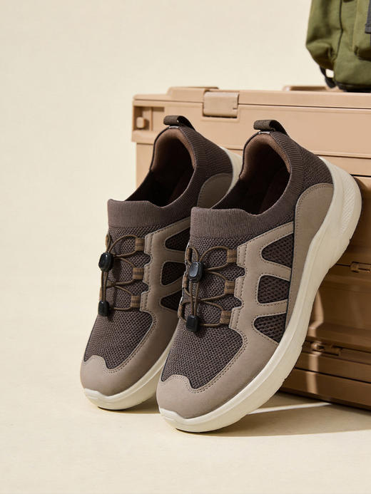 Pansy盼喜日本男鞋透气免系带宽胖脚厚底运动休闲鞋2026春季新款 HDN1155 商品图0