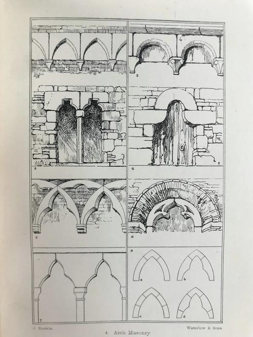1898年 罗斯金《威尼斯之石》（全3卷） 数十幅插图 漆布精装32开 商品图7