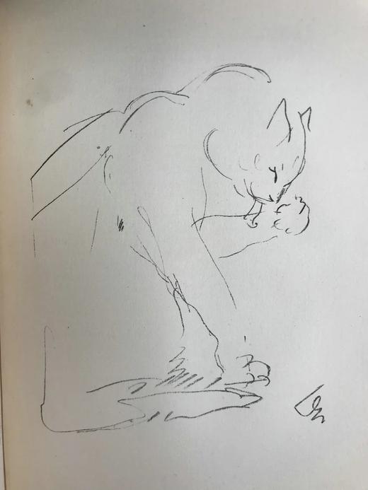 1930年 迈克尔·约瑟夫《猫咪的陪伴》 配大量手绘速写画 漆布精装16开 商品图7