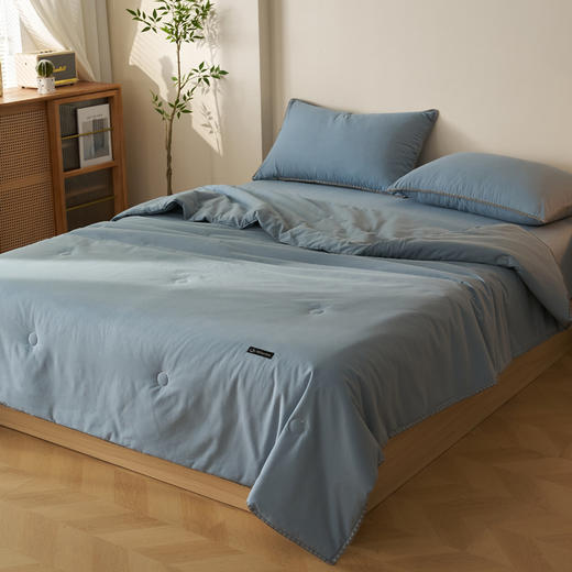 恒源祥 2026新款无印风色织全棉贝壳绣棉花夏被空调被/床单/枕套  透气舒适 多规格可选 商品图3