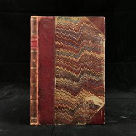 约19世纪后期 托马斯·坎贝尔诗集 3幅铜版插图 真皮精装64开