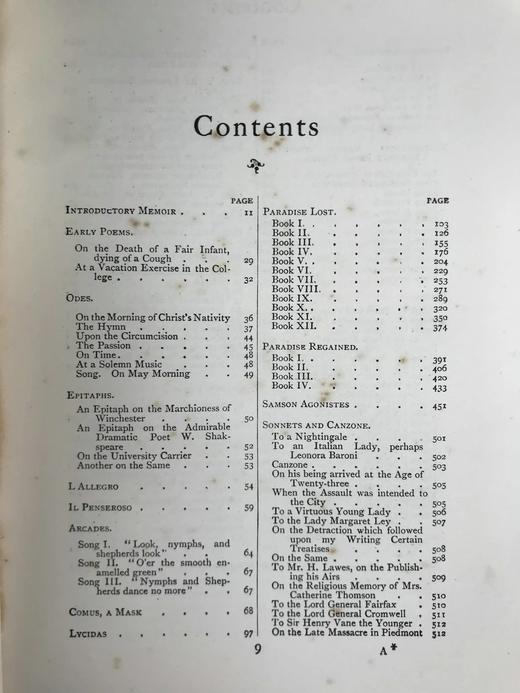 工坊特装本！约19世纪后期 弥尔顿诗集 1幅肖像插图 全真皮精装32开 商品图5