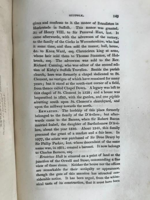 约19世纪早期 萨福克旅游者（全2卷合订本） 数十幅版画插图与地图 真皮精装大32开 商品图14
