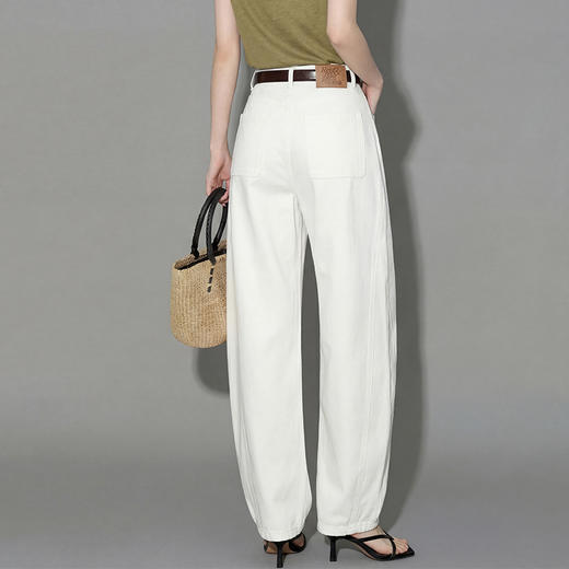 西遇复古高腰显瘦2026春新款宽松显瘦百搭直筒牛仔镰刀裤弯刀裤H0060237 商品图4