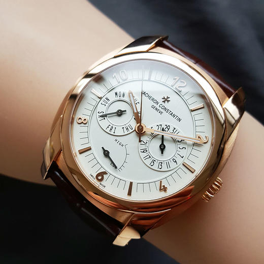 【95新】Vacheron Constantin 江诗丹顿85050/000R-I0P29自动机械机芯日期、星期显示；动力储备显示41*50.7MM（男款）奎德利系列18K玫瑰金170326NJS09 商品图8
