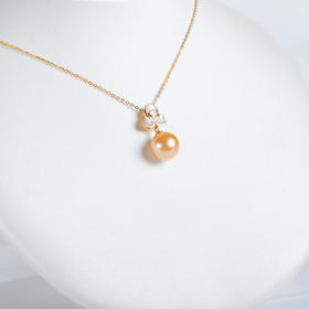 ⁶孤品：【南洋金珍珠】18K金钻石吊坠，10.4MM，编号DZS13，送银链，出证书，48小时鉴赏期——SS06-CR-YMZZ【HOT】