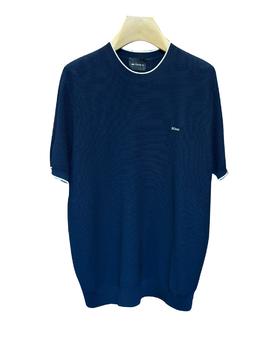 男款刺绣针织短袖T恤la