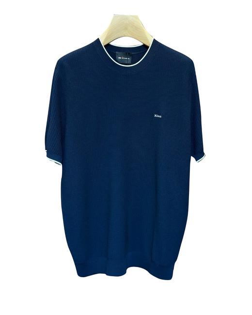 男款刺绣针织短袖T恤la 商品图0