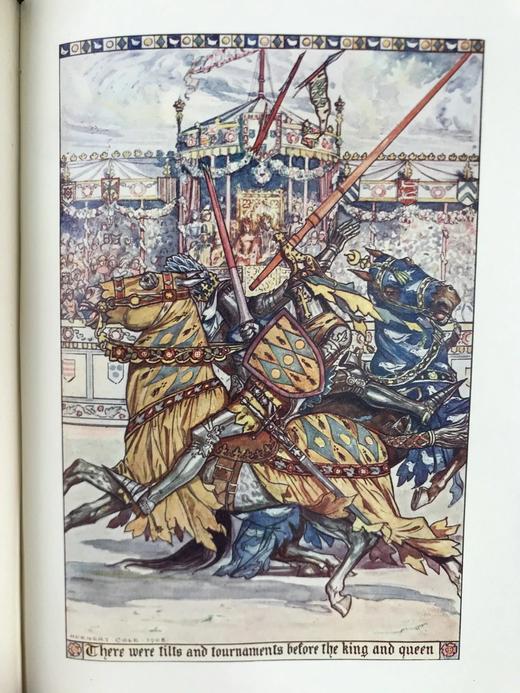 约20世纪早期 傅华萨编年史 12幅彩色插图 漆布精装32开 商品图10