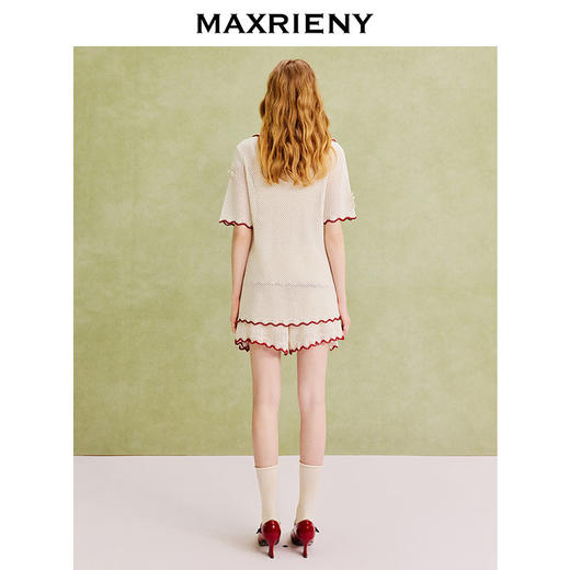 【宋茜同款】MAXRIENY玉兰针织套装度假风毛织外套内搭套装两件套(货号:MC86JA251) 商品图3