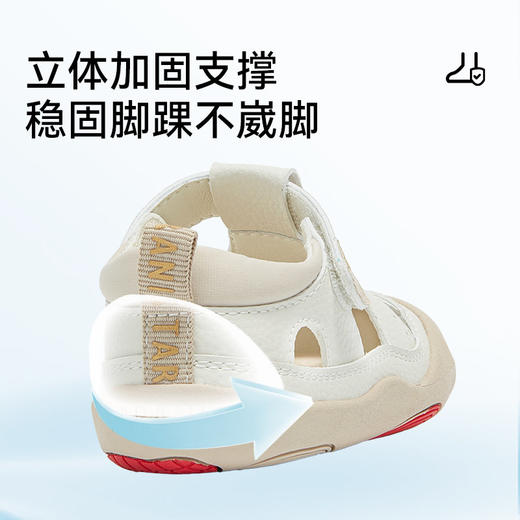 泰兰尼斯夏季新款宝宝凉鞋赤足鞋男童透气女宝宝步前鞋婴幼儿童鞋T24B6B8790 商品图4