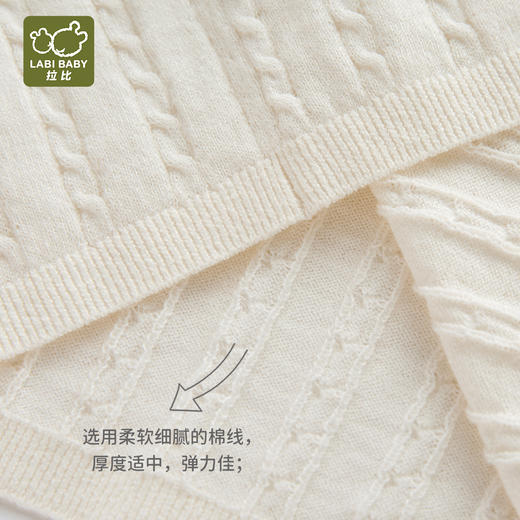 拉比童衣夏诗意棉线反领短袖衣米白j6LZBC100703 商品图5