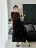 「工厂团购上新」气质通勤款 氛围感百褶针织半裙U300 商品缩略图1
