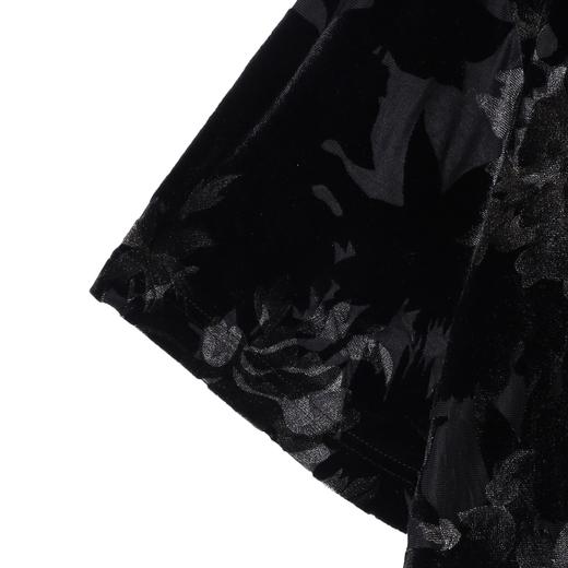 SDSA男装2026新款高贵轻奢高级感撞色植绒花卉圆领短袖T恤休闲潮 商品图2