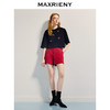 【商场同款】MAXRIENY甜美风樱桃刺绣中袖T恤25夏款落肩上衣女(货号:MC86TS254) 商品缩略图1