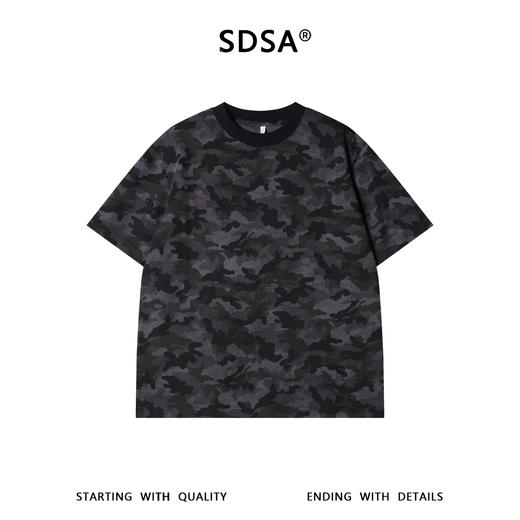 SDSA男装2026新款高贵轻奢潮牌痞帅扎染迷彩设计圆领短袖T恤百搭 商品图0