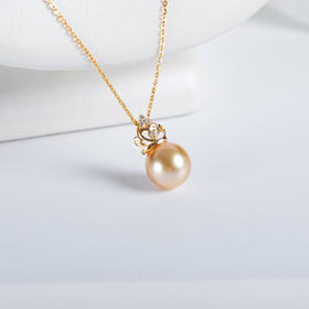 ⁶孤品：【南洋金珍珠】18K金钻石吊坠，10.8MM，编号DZS20，送银链，出证书，48小时鉴赏期——SS06-CR-YMZZ【HOT】