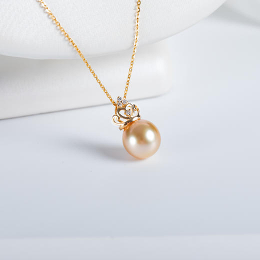 ⁶孤品：【南洋金珍珠】18K金钻石吊坠，10.8MM，编号DZS20，送银链，出证书，48小时鉴赏期——SS06-CR-YMZZ【HOT】 商品图0
