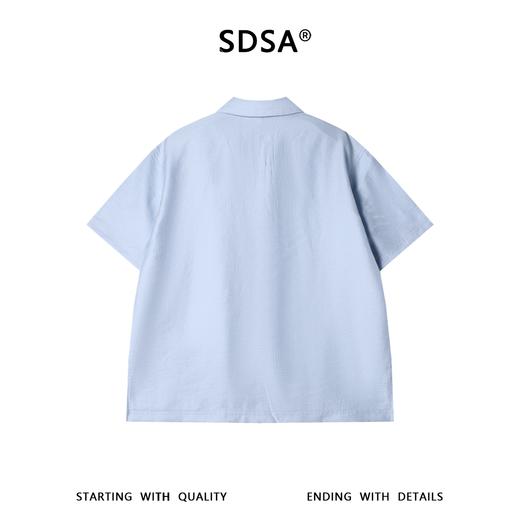SDSA男装2026新款高贵轻奢潮牌纯色半拉链翻领短袖T恤百搭舒适 商品图4