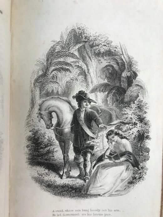 约19世纪后期 托马斯·坎贝尔诗集 3幅铜版插图 真皮精装64开 商品图5